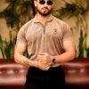 French Beige Polo Imported Cotton Half Sleeve Premium Designer T-Shirt